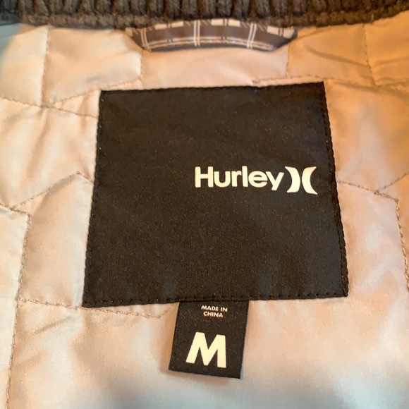 Rare Hurley Quilted Windowpane Shirt Jacket - Picture 4 of 11